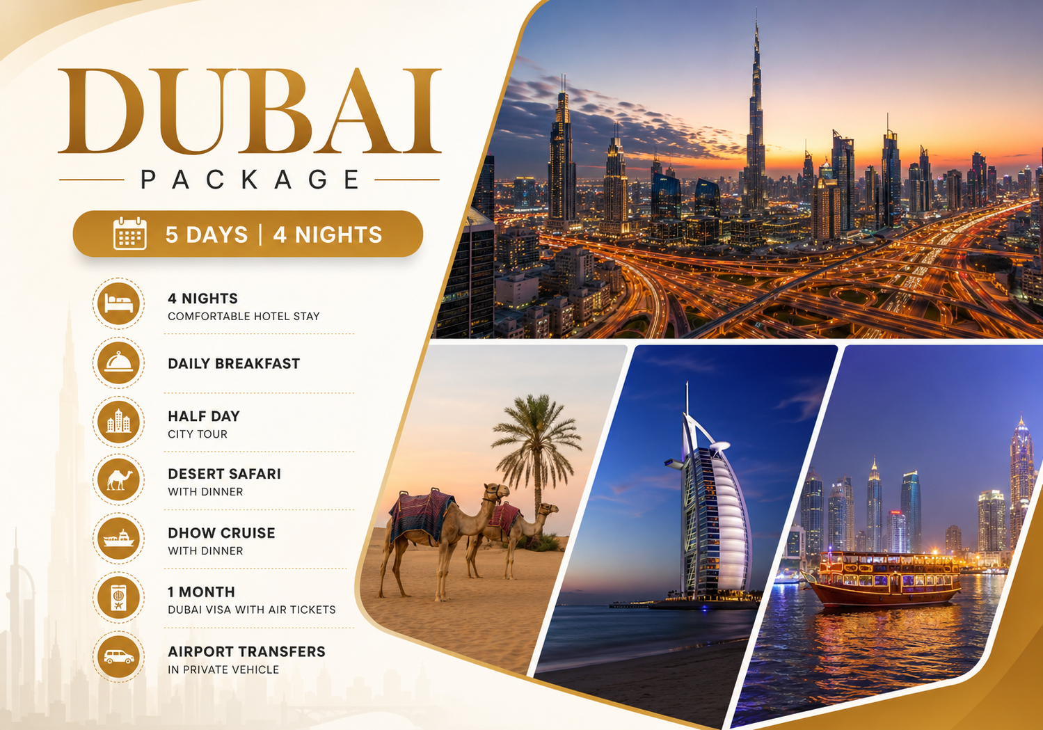4 Nights 5 Days Dubai Tour Packages